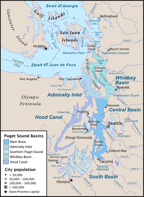 Printable Map Of Puget Sound